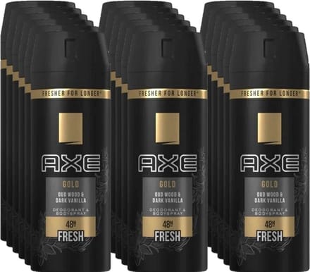Axe Deodorant Bodyspray Gold 150 ml - Voordeelverpakking 18 stuks