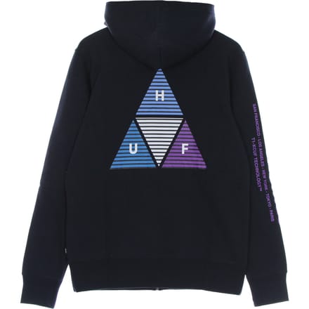 Prism Triple Triangle-hoodie voor heren met volledige ritssluiting