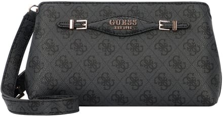 GUESS Schoudertas Katya Crossbody Top Zip Coal Logo Antraciet