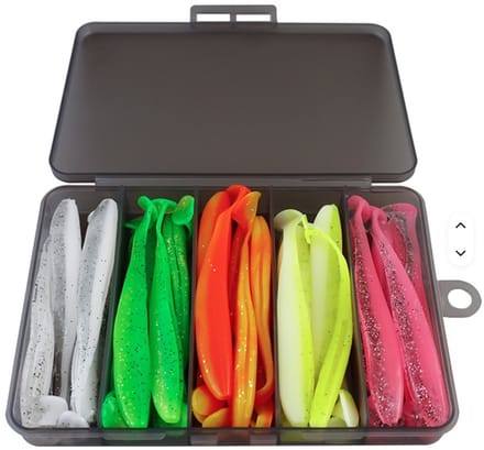 Snoek Kunstaas 31 Delig – 30 Shads 12 cm – Tacklebox – Cap-VIS