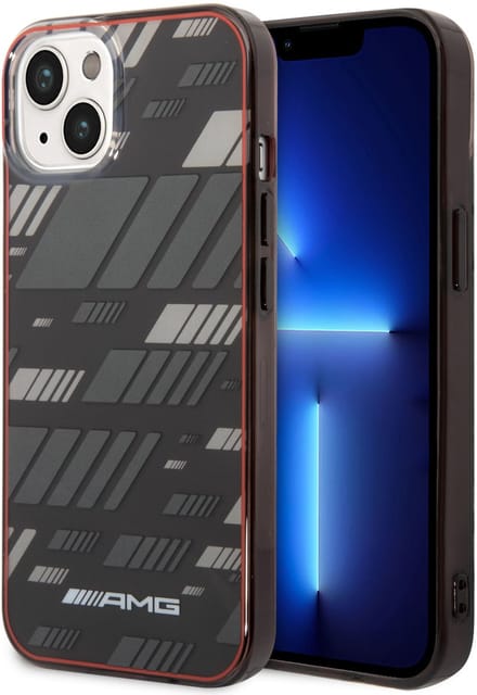 AMG Back cover iPhone 14 Plus & 15 Plus - Double Layer - Expressive Graphic Design - Zwart