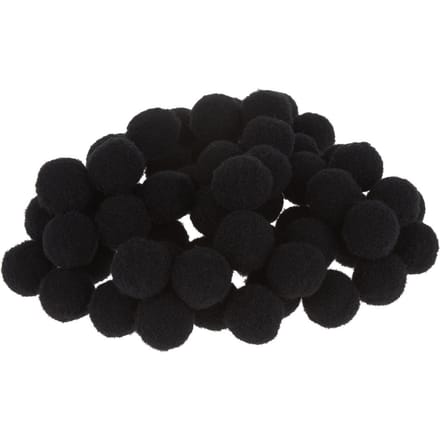 VBS Pompons, 15 mm, 60 stuks - Zwart