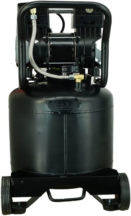 TRUTZHOLM Verticale Silent Compressor 50L - 1500W Fluisterstille Compressor 62dB - Olievrije 8 Bar Perslucht Set Slank