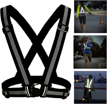 Pro Sport Hardloopvest - Reflecterend veiligheidsvest - Zwart