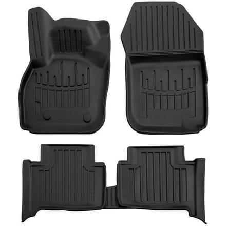 Tapis de sol 3D - SCOUTT - Renault ZOE 2012-2018 - Caoutchouc Premium - Résistant à l'eau - Sur mesure noir