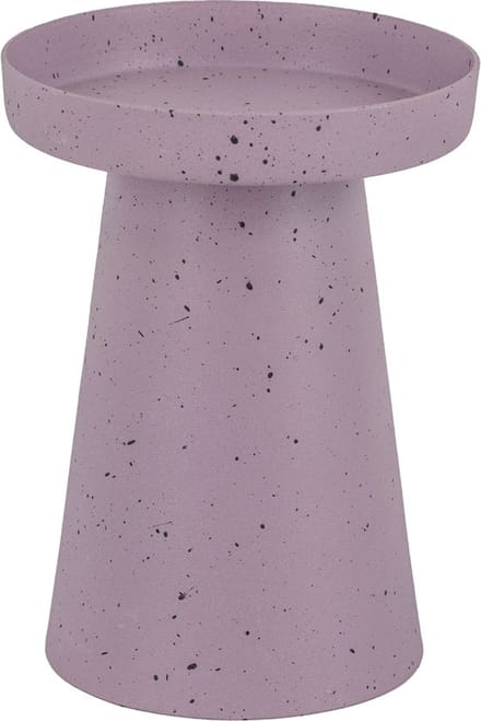Metalen kaarsenstandaard lila dots