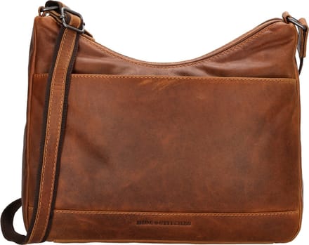 Hide & Stitches Japura Crossbody Schoudertas - 100% Leder - Leren Dames Tas - Cognac