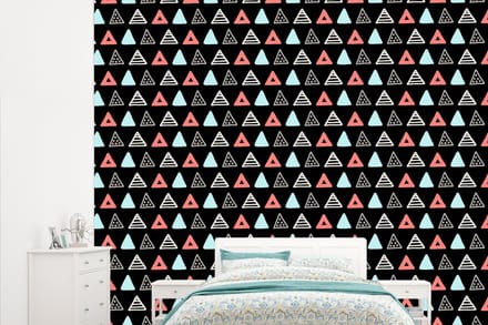 Behang - Fotobehang Jongens - Design - Driehoek - Breedte 265 cm x hoogte 220 cm