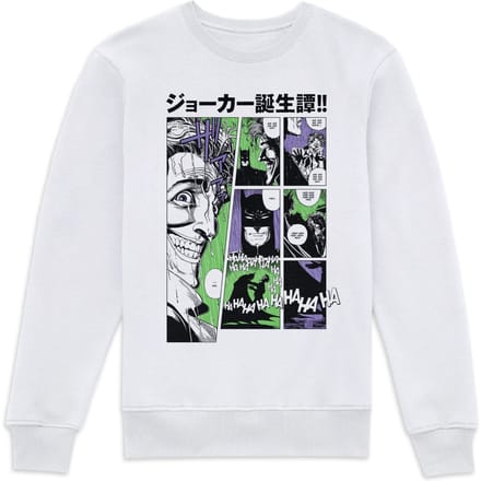 Joker Manga-ha-ha Sweatshirt - White - S - Wit