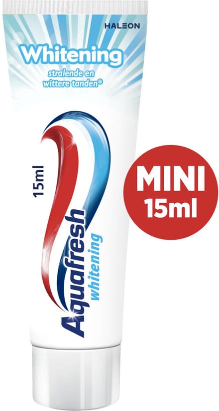 Aquafresh - Tandpasta Whitening Mini - 3 x 15 ml - Voordeelverpakking