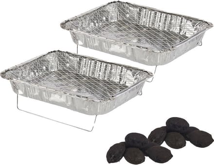 La Dehesa Eenmalig gebruik wegwerp BBQ/Barbeque grills - 2x - 42 x 30 x 5 cm