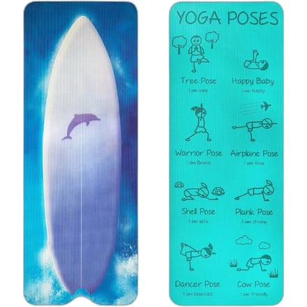 Myga Wave Rider Kinder Yogamat - 6mm Dik, Antislip, Blauw