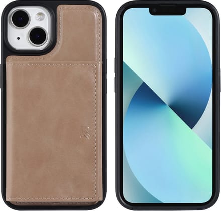 UNIQ Accessory Rose Gold Back Cover Wallet Case voor Apple iPhone 14 - Pu-leer & Bescherming van Telefoon.