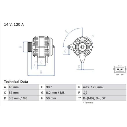 Driefasige generator BOSCH 0 986 041 300