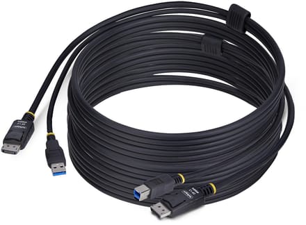 StarTech.com 10ft (3m) DisplayPort and USB 5Gbps KVM Cable - keyboard / video / mouse (KVM) cable - 3 m