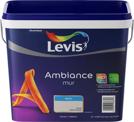 Levis Ambiance Mur Satin - Flanel - 5 L