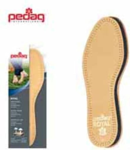 Pedag Royal 102 leren inlegzool – Geschikt voor normale schoenen, wandelschoenen en werkschoenen, van latex en leer – 41