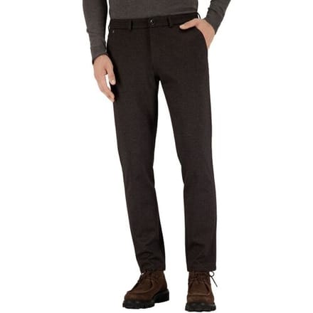 Gardeur Broek Tonic Flanel Touch Printed Jersey Wool Look Bruin / male