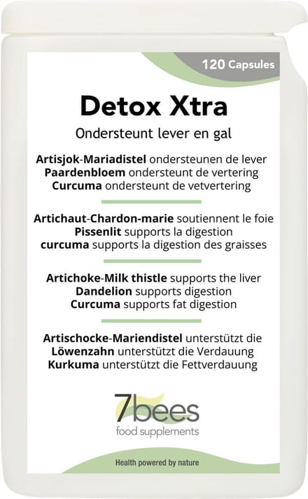 7Bees Detox Xtra - Artisjok en mariadistel - 120 capsules