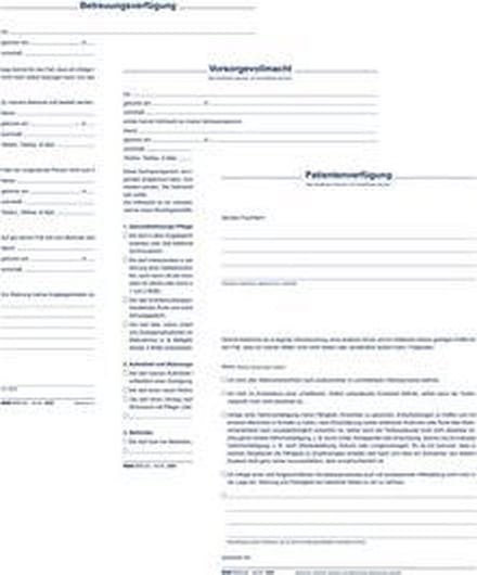 RNK Verlag formulier "Levend testament", in toonbankdisplay