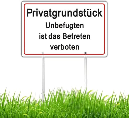 Parkeerverbod Bord - Privéterrein - Toegang Reguleren - Reflecterend Aluminium - 30x20cm - Wit