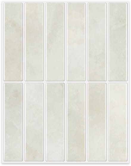 24Supply Plaktegels - 10 Stuks - Glans - Beige - 25.4x20cm