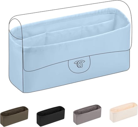 Silk Bag Organiser Insert voor Handtassen, Luxe Handtas Organizer, Perfecte Pasvorm en Stijlvolle Opbergoplossing (Celeste, Medium 25)