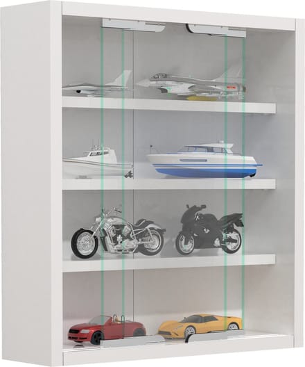 Houten glazen wandvitrine Wandvitrine Verzamelvitrine Agisa S