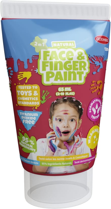 Boti Natural Face & Fingerpaint Tube - Red 65ml