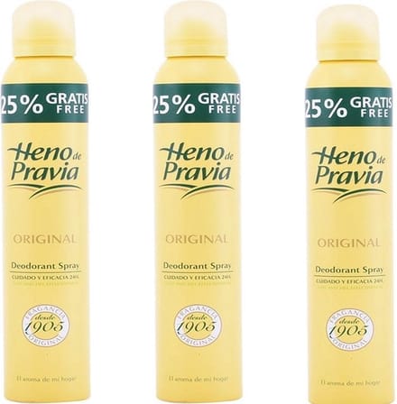 Heno de Pravia Deodorant Spray - 3 x 250 ml