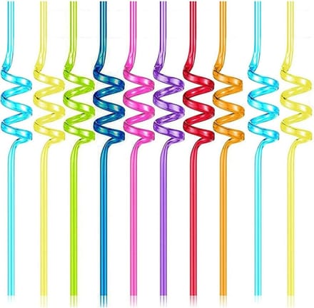 Dailygoody - Krullende Rietjes - Herbruikbare Plastic Rietjes - Gekke