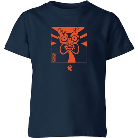Samurai Jack Aku Kanji Kids' T-Shirt - Navy - 122/128 (7-8 jaar)