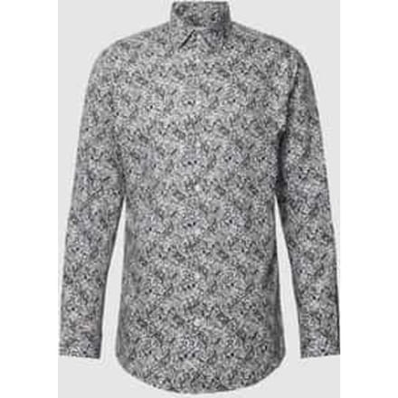 Slim fit vrijetijdsoverhemd met all-over motief, model 'ETHAN'
