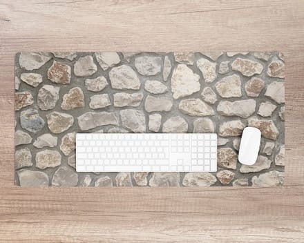 Coloray Bureau Onderlegger - Oude stenen Computer Mat - 120 cm x 60 cm - Veelkleurig Bureau Onderlegger - Bureau Pad - Bureau Mat - Bureaumat - Onderlegger Bureau