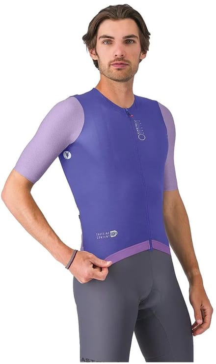 Castelli Corretto Korte Mouw Wielertrui Paars L Man