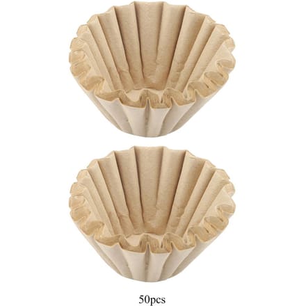 50 stuks Wegwerp Koffiefilters van Houtvezel Beker Vervanging (S) beige