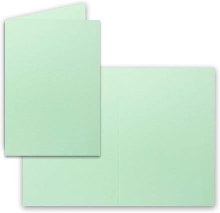 75 Vouwkaarten DIN A6 Mintgroen Blanco Dubbelzijdige Kaarten 240 g/m²
