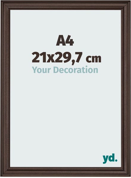 Your Decoration - Fotolijst A4 21x 29,7 cm - MDF - Eiken Donker - Lazio