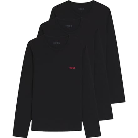 Regular fit shirt met lange mouwen van puur katoen in set van 3