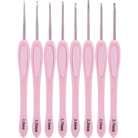 8 stuks Haaknaalden Naainaalden Breinaalden Haaknaald Trui Weefgereedschap pink