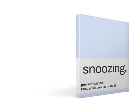 Snoozing percale katoen kussenslopen (set van 2) - Percale katoen - 50x70 cm - Hemel