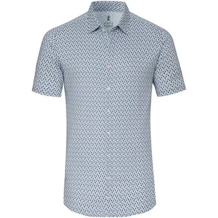 Desoto Overhemd Mini Rainbows In Squares Fantasy Navy-Beige / male