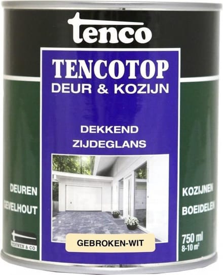 Tenco Deur- & Kozijnbeits Tencotop - Gebroken Wit - Zijdeglans - 750ml