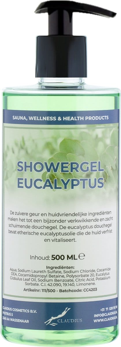 Douchegel Eucalyptus 500 ml - met gratis pomp - Showergel