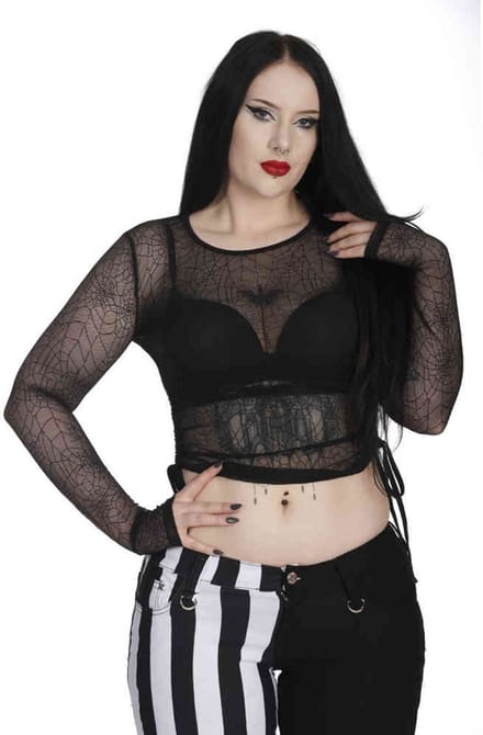 Banned - Groove Is In The Heart Crop top - M - Zwart