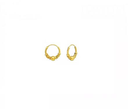 Bijoutheek Bali hoop Oorringen 12GD-1 Gold