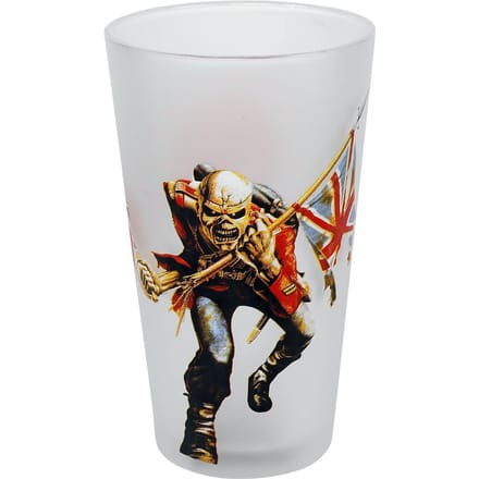 Iron Maiden Trooper Unisex Bierglas - wit - Standard