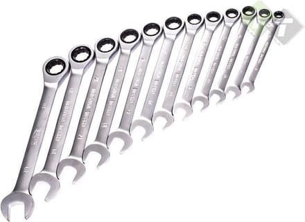 Satra S-12GW72 Serie - Dopsleutelset - Ratelsleutels - 8-19 mm - Chroom-vanadiumstaal