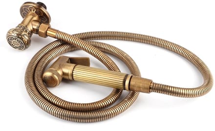 Dailygoods- Bidet Sproeier Multifunctioneel - Handdouche - Slang - Vintage Messing - Ergonomisch - Duurzaam Materiaal