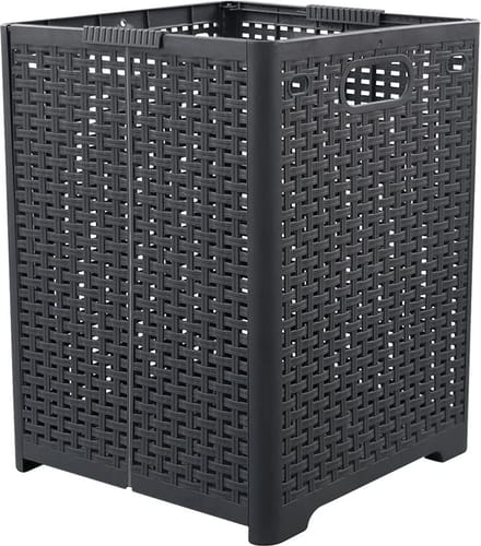 Online Europe, 2 opvouwbare Wasmand, 42L, Grijs,  33 x 33 x 44cm